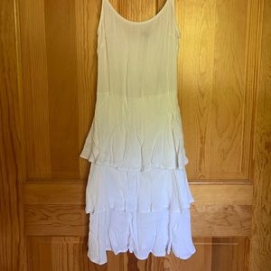 H&M White Tiered Cami Dress